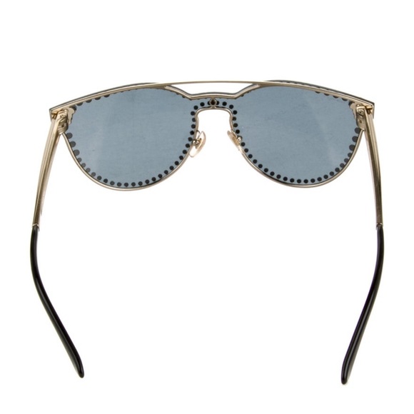Black and Gold Studded Sunglasses